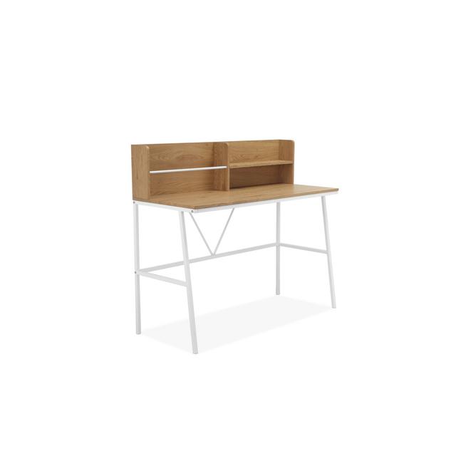 Deidra 120cm W Rectangle Writing Desk Alpen Home Top Colour: Oak on Productcaster.