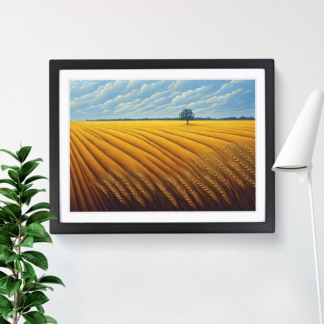 Magical Wheat Field - Picture Frame Graphic Art ClassicLiving Size: 46cm H x 64cm W x 2cm D, Frame Colour: Black on Productcaster.