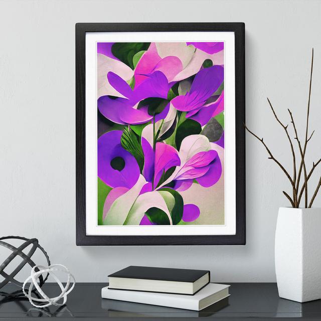 Abstract Floral Painting No.5 - Single Picture Frame Print Latitude Run Format: Black, Size: 34cm H x 25cm W on Productcaster.