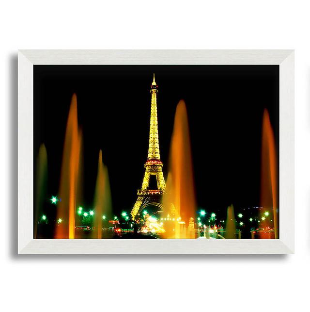 Paris Eiffel Tower Falls - Single Picture Frame Art Prints Latitude Run Size: 42cm H x 59.7cm W on Productcaster.