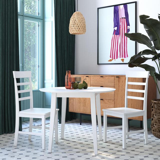 Skycrest 2 - Person Dining Set ClassicLiving Colour: White on Productcaster.