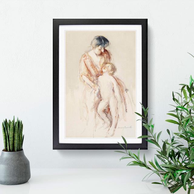 Mother and Child Vol.8 by Mary Cassatt - Picture Frame Painting East Urban Home Frame Option: Black Framed, Size: 65cm H x 48cm W x 2cm D on Productcaster.