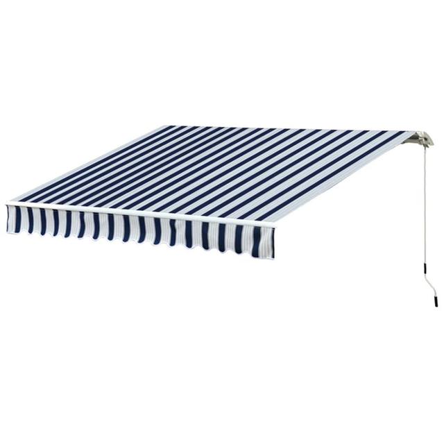 META 350cm W x 250cm D Fabric Cover Retractable Patio Awning META Colour: Green on Productcaster.