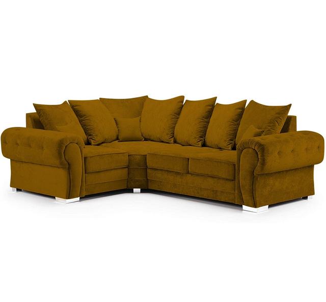 Ecksofa Blankenship Etta Avenue Polsterfarbe: Senfgelb, Ausrichtung: Links ausgerichtet on Productcaster.