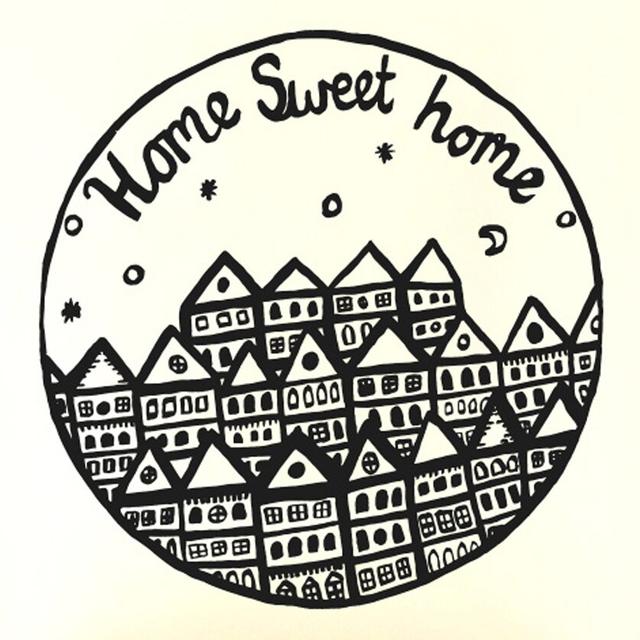 Home Sweet Home Row of Houses Wall Sticker East Urban Home on Productcaster.