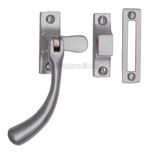 Ball Design Casement Window Fastener Heritage Brass Finish: Satin Nickel on Productcaster.