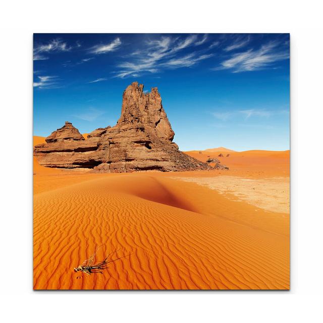 Leinwandbild Sanddünen und Felsen Sahara – Algerien East Urban Home Größe: 60 L x 60 B on Productcaster.