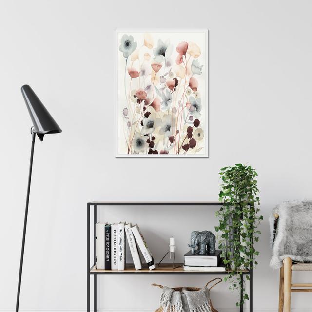 NC Bespoken Blossoms I by Grace Popp - Painting on Canvas Fernleaf Format: White Framed Paper Print, Size: 34cm H x 24cm W on Productcaster.