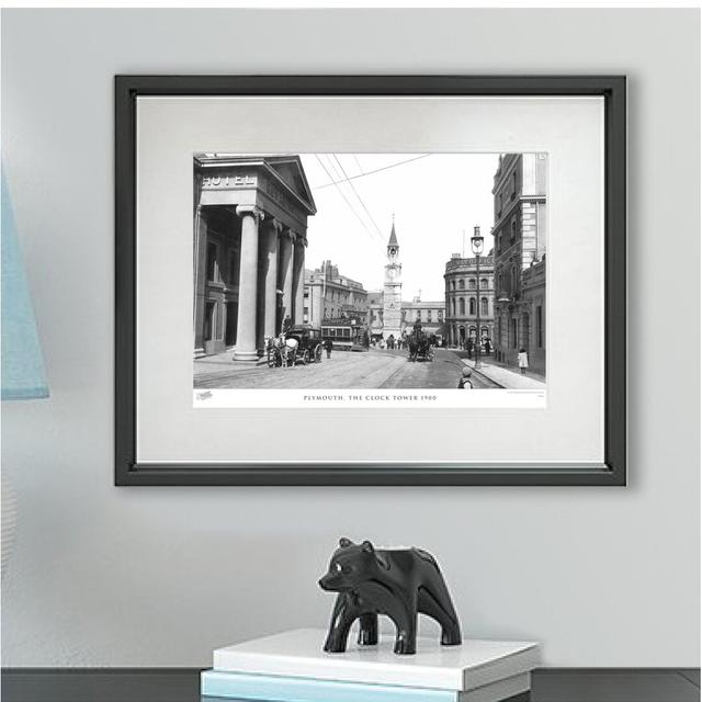 Plymouth, The Clock Tower 1900 by Francis Frith - Single Picture Frame Print The Francis Frith Collection Size: 40cm H x 50cm W x 2.3cm D on Productcaster.