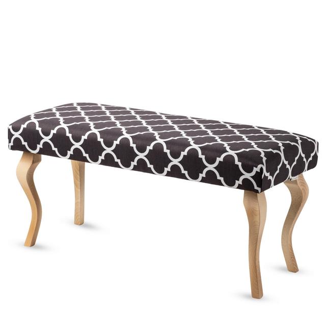 Neerings Marokan Upholstered Bench Rosalind Wheeler Size: H45 x W150 x D35cm on Productcaster.