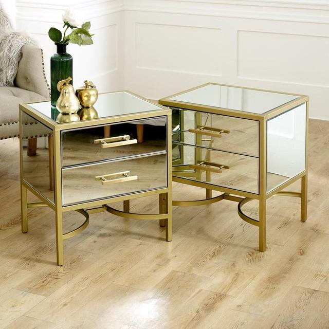 Rachel 2 Drawer Bedside Table (Set of 2) Fairmont Park on Productcaster.