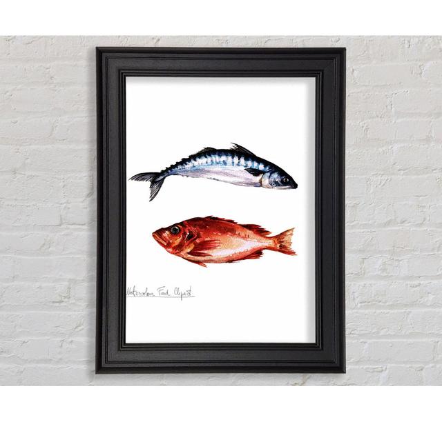 Fish Supper 2 Framed Print Highland Dunes Size: 142.2cm H x 84.1cm W x 8cm D on Productcaster.