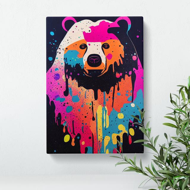 A Painted Bear No.4 Abstract - No Frame Print on Canvas Alpen Home Size: 50cm H x 35cm W x 3cm D on Productcaster.