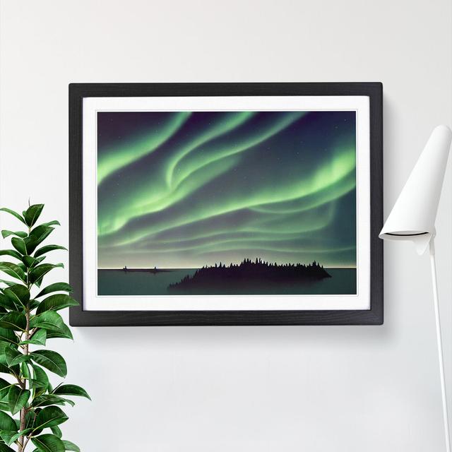 Fascinating Aurora Borealis - Single Picture Frame Print Metro Lane Size: 46cm H x 64cm W x 2cm D, Frame Colour: Black on Productcaster.