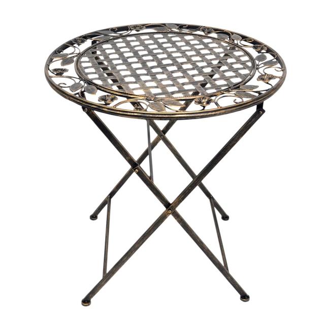 Galli Folding Stainless Steel Bistro Table Rosalind Wheeler on Productcaster.