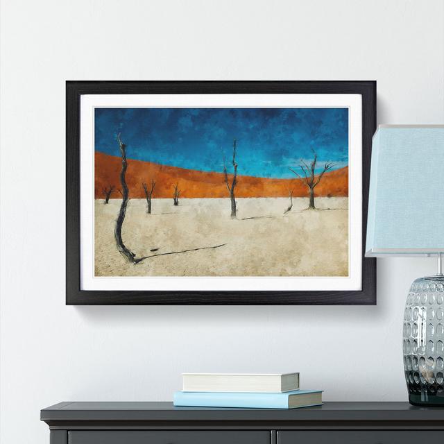 Trees in Namibia - Picture Frame Painting Print on MDF East Urban Home Frame Option: Black Framed, Size: 24cm H x 33cm W x 2cm D on Productcaster.