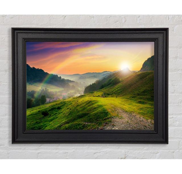 Green Rainbow Haze Framed Print Alpen Home Size: 59.7cm H x 84.1cm W on Productcaster.