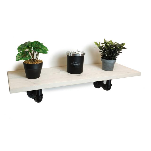 Pine Solid Wood Bracket Shelf Borough Wharf Size: 14cm H x 110cm W x 20cm D on Productcaster.