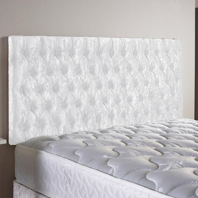 Shaw Upholstered Headboard Rosdorf Park Size: Super King (6'), Colour: White on Productcaster.