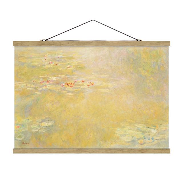 Stoffbild Wandbild Seerosenteich von Claude Monet Rosalind Wheeler Größe: 53,5 cm H x 80 cm B x 0,3 cm T on Productcaster.