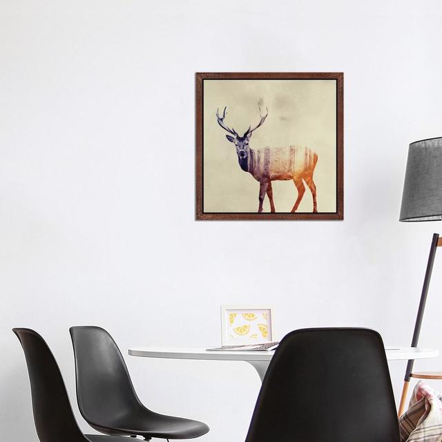 Deer I by Andreas Lie - Print on Canvas East Urban Home Size: 66.04cm H x 66.04cm W x 3.81cm D, Frame Option: Brown Framed on Productcaster.