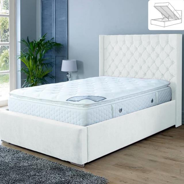 Gremillion Bed Ophelia & Co. Colour: Ice, Size: Double (4'6) on Productcaster.