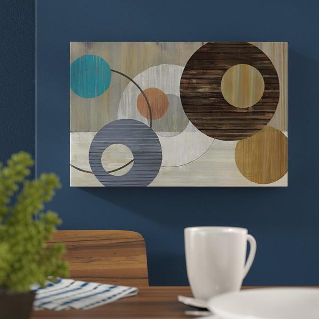 'Cosmic Orbit II' Acrylic Painting Print on Wrapped Canvas East Urban Home Size: 30cm H x 45cm W on Productcaster.