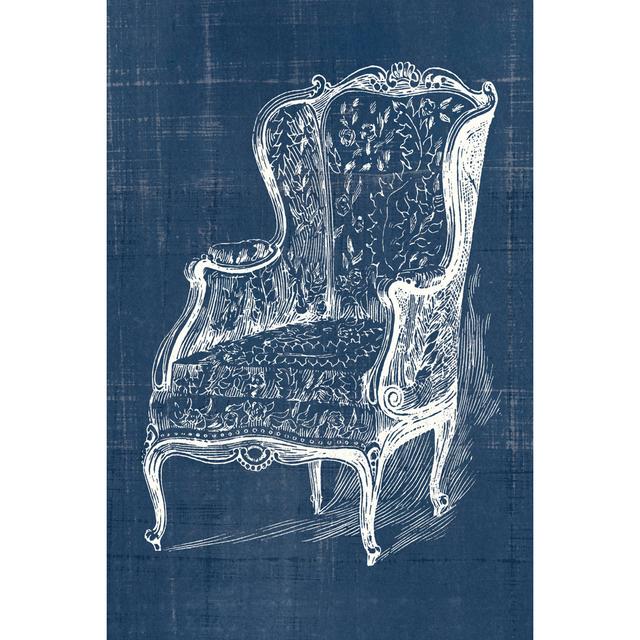 Antique Chair Blueprint III - Wrapped Canvas Painting Astoria Grand Size: 122cm H x 81cm W x 3.8cm D on Productcaster.