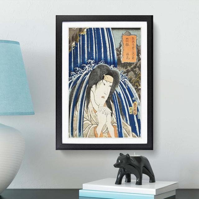 Beneath a Waterfall by Utagawa Kunisada - Picture Frame Painting East Urban Home Format: Black, Size: 50cm H x 35cm W x 2cm D on Productcaster.