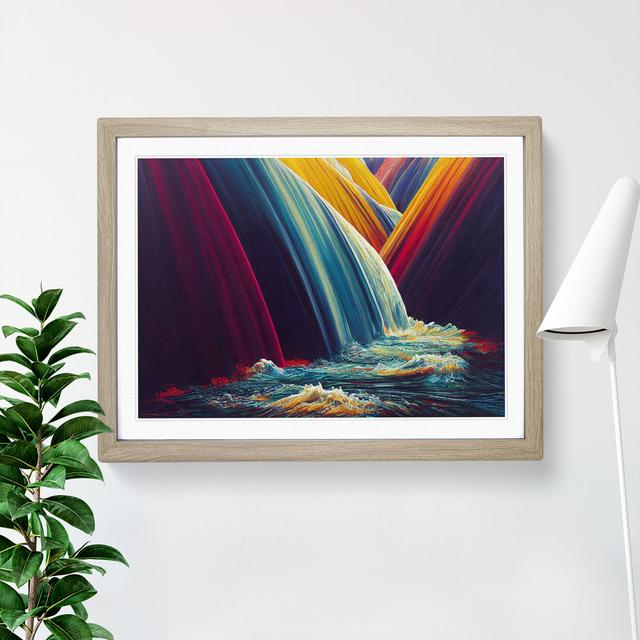 Waterfall Dreams - Single Picture Frame Print Metro Lane Format: Oak, Size: 34cm H x 46cm W on Productcaster.