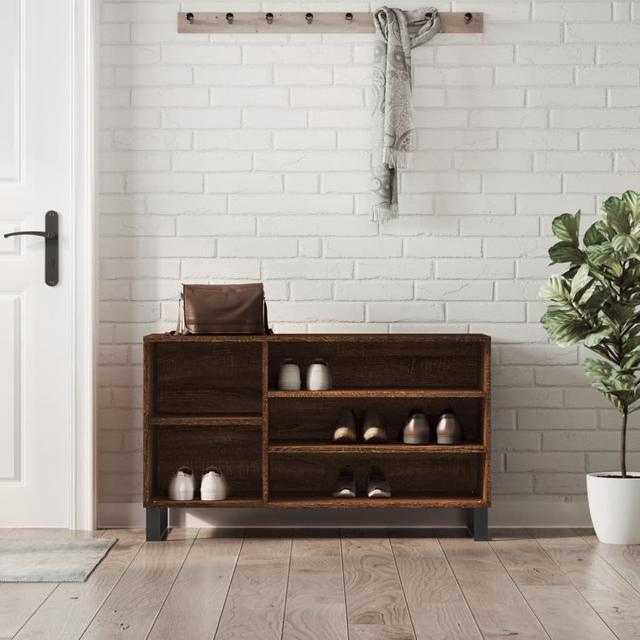 8 Pair Shoe Storage Cabinet Borough Wharf Finish: Brown Oak on Productcaster.