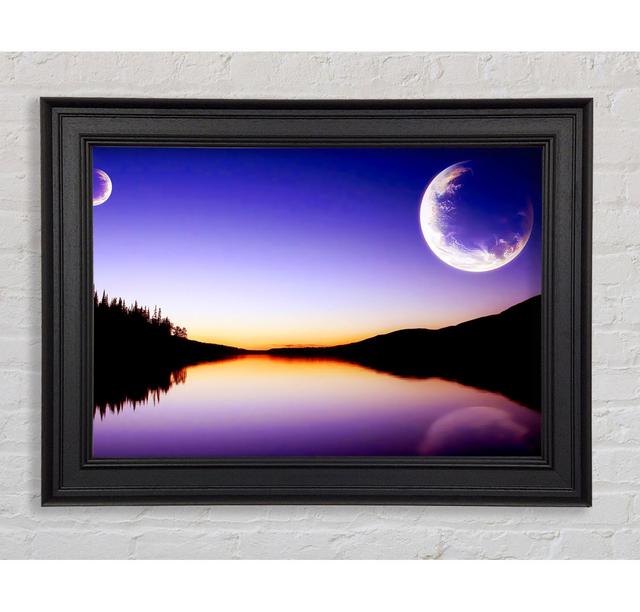 Calm Lake In Another World Purple Framed Print Alpen Home Size: 59.7cm H x 84.1cm W on Productcaster.