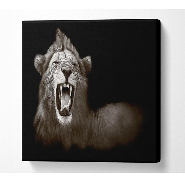 Aether Lion Roar - Wrapped Canvas Art Prints Latitude Run Size: 81.3cm H x 81.3cm W x 10cm D on Productcaster.