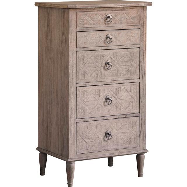 Colella 5 Drawer Chest Fleur De Lis Living on Productcaster.