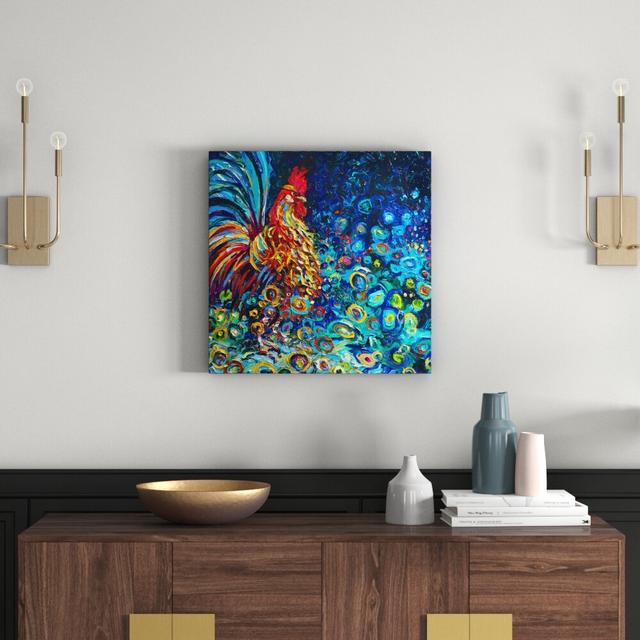 'Kikeriki' by Iris Scott Acrylic Painting Print on Wrapped Canvas East Urban Home Size: 60.96cm H x 60.96cm W on Productcaster.