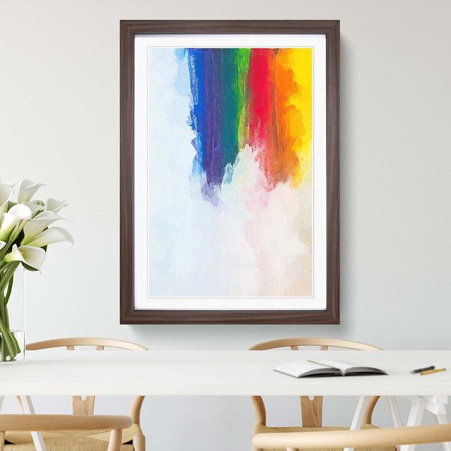 Rainbow Bridge in Abstract - Picture Frame Graphic Art Print East Urban Home Frame Option: Walnut, Size: 60cm H x 40cm W x 2cm D on Productcaster.