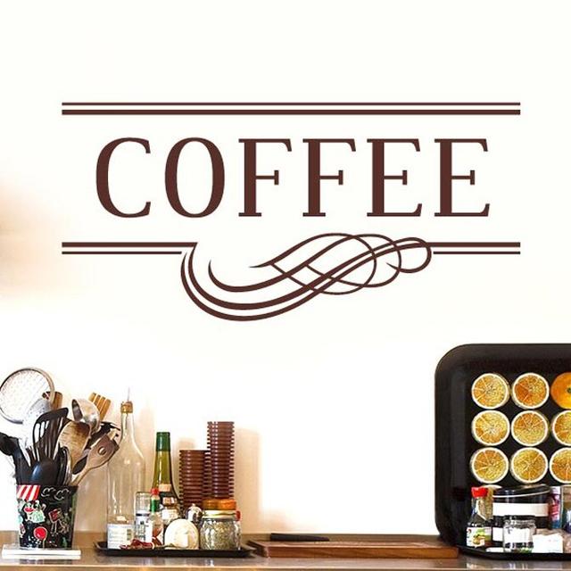 Coffee Underlined Motif Wall Sticker 17 Stories Size: Large, Colour: Pink on Productcaster.