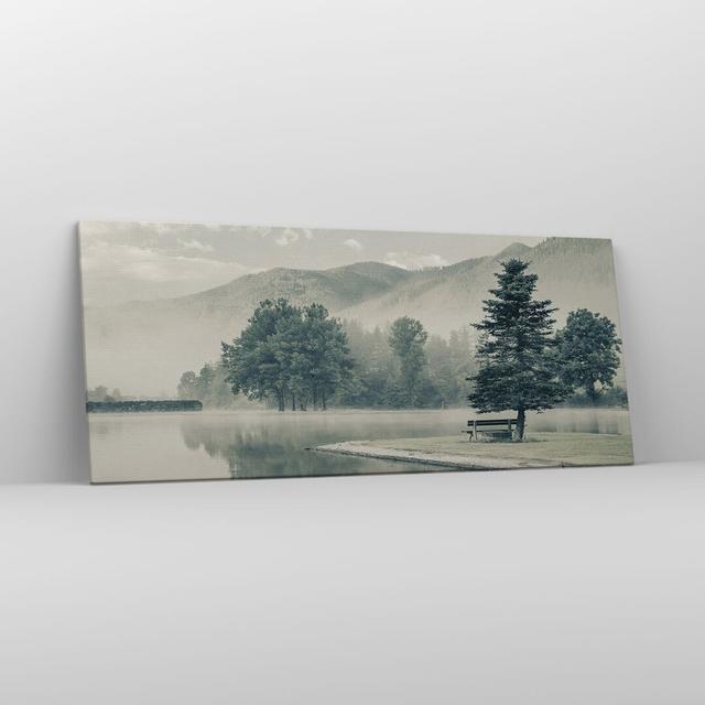 Cool Landscape Mountains - Wrapped Canvas Photograph Union Rustic Size: 50cm H x 120cm W x 1.8cm D on Productcaster.