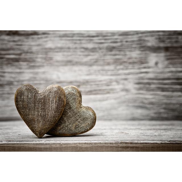 Vintage Heart by Gitusik - Wrapped Canvas Photograph 17 Stories Size: 51cm H x 76cm W x 3.8cm D on Productcaster.