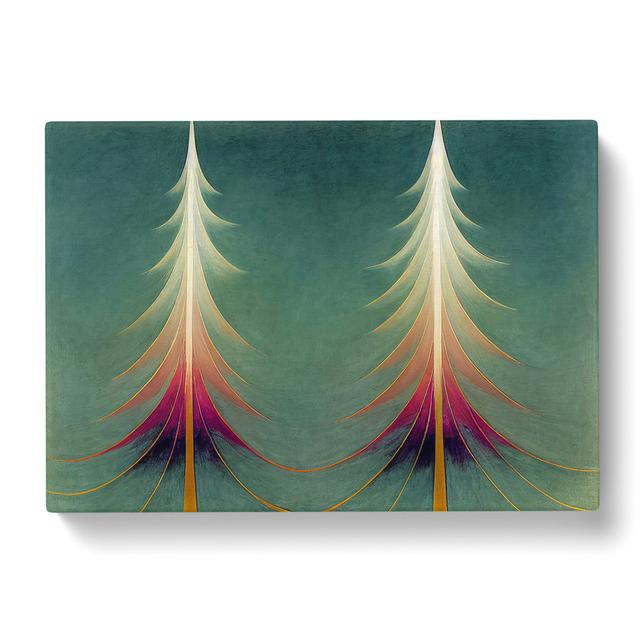 Magnificent Abstract Pine Trees - Wrapped Canvas Graphic Art Latitude Run Size: 40cm H x 60cm W x 3cm D on Productcaster.