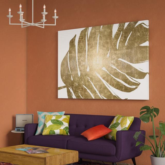 Tropical Leaves I - Wrapped Canvas Graphic Art Print East Urban Home Size: 76.2cm H x 114.3cm W x 3.81cm D on Productcaster.