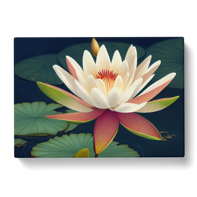 Fantastic Water Lily Flowers - Wrapped Canvas Painting ClassicLiving Size: 50cm H x 76cm W x 3cm D on Productcaster.