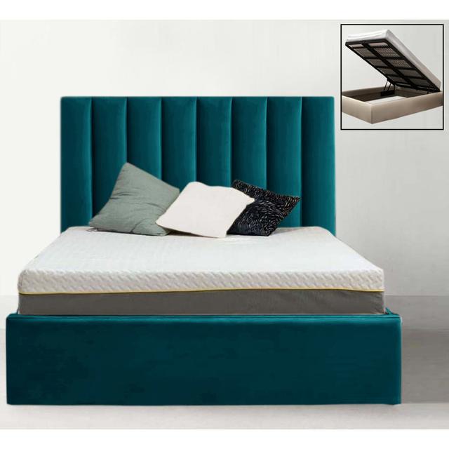 Mahida Upholstered Storage Bed Ebern Designs Size: Super King (6'), Colour: Mallard on Productcaster.