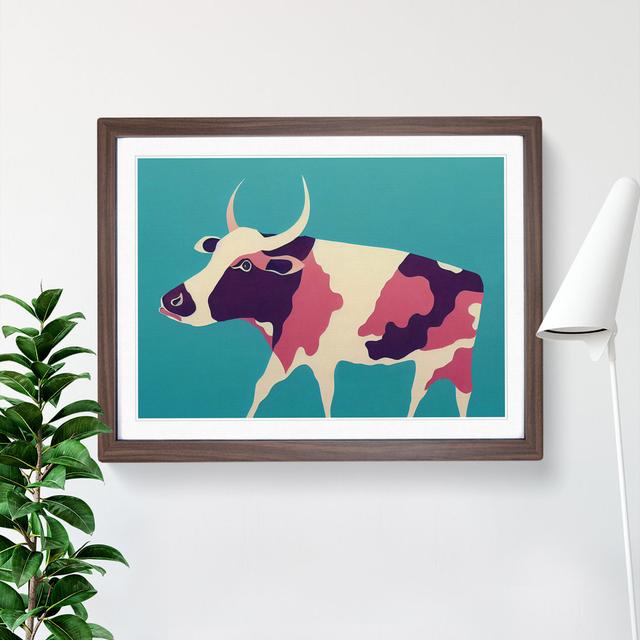 Soulful Cow Abstract - Single Picture Frame Print Brambly Cottage Size: 25cm H x 34cm W x 2cm D, Frame Colour: Walnut on Productcaster.