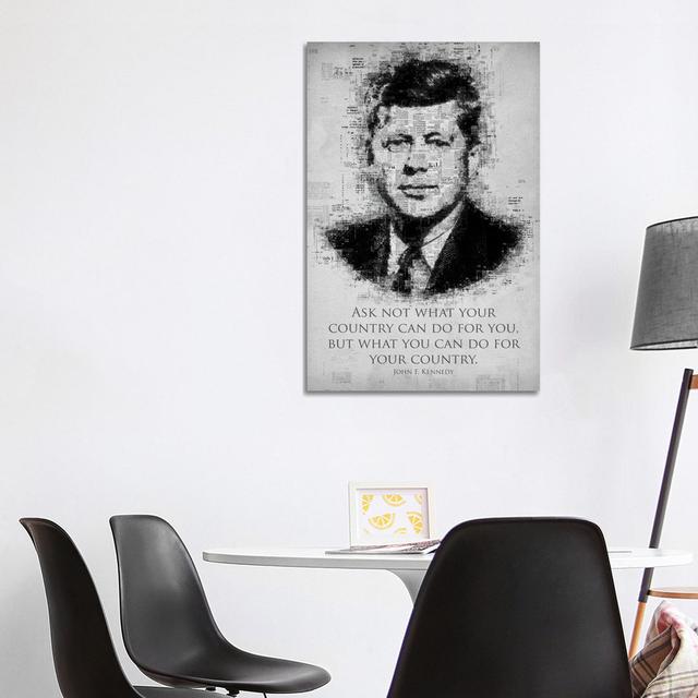 John F. Kennedy Happy Larry Size: 101.6cm H x 66.04cm W x 3.81cm D on Productcaster.