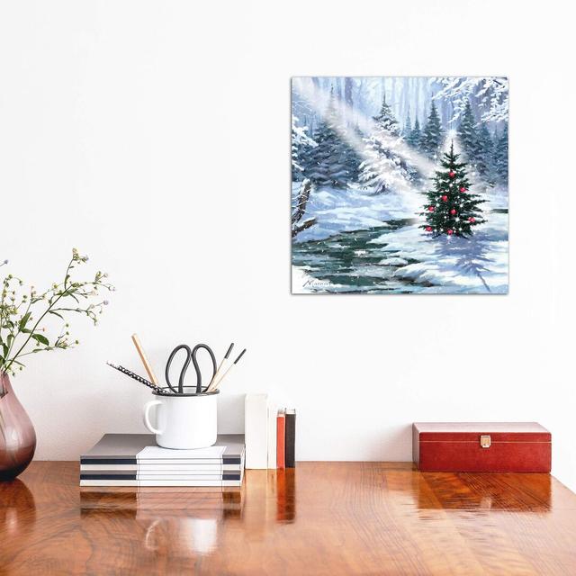 Little Christmas Tree by The Macneil Studio - Painting on Canvas The Seasonal Aisle Size: 45.72cm H x 45.72cm W x 3.81cm D on Productcaster.