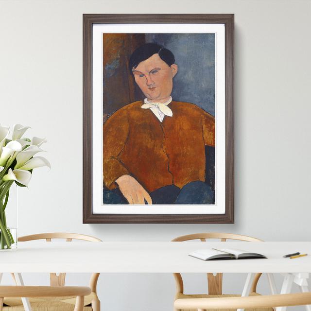 Monsieur Deleu (1916) by Amedeo Modigliani - Picture Frame Painting East Urban Home Size: 48cm H x 36cm W x 2cm D, Frame Option: Walnut on Productcaster.