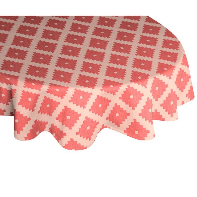 Moroccan Shiraz Light Tablecloth Corrigan Studio Size: 145cm round, Colour: Cherry red on Productcaster.