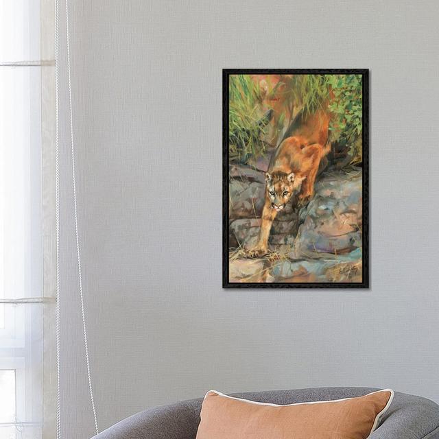 Mountain Lion II by David Stribbling - Gallery-Wrapped Canvas Giclée on Canvas Langley Street Size: 66.04cm H x 45.72cm W x 3.81cm D, Format: Black Fr on Productcaster.