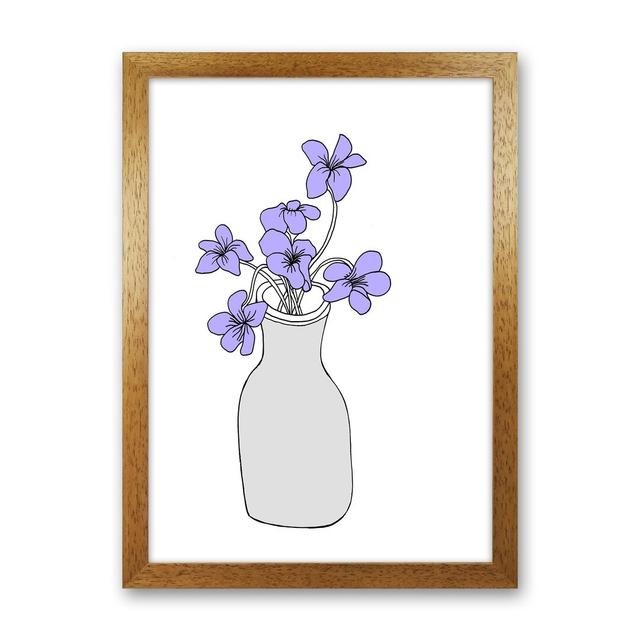 Sweet Violets by Carissa Tanton - Picture Frame Graphic Art Print on Paper Ophelia & Co. Frame Option: Oak Framed, Size: 46cm H x 34cm W x 3cm D on Productcaster.